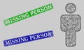 Grunge Missing Person Stamps and Network Person Mesh