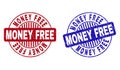 Grunge MONEY FREE Scratched Round Stamps