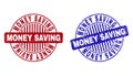 Grunge MONEY SAVING Scratched Round Stamp Seals
