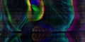 Grunge monochrome digital glitch and distortion noise paranormal effect banner. Futuristic cyberpunk