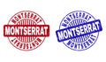 Grunge MONTSERRAT Scratched Round Stamps