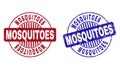 Grunge MOSQUITOES Textured Round Stamps