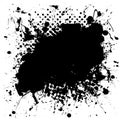 Grunge mottled ink splat Royalty Free Stock Photo