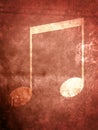 Grunge Music Note Royalty Free Stock Photo
