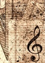 Grunge musical background Royalty Free Stock Photo