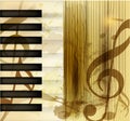 Grunge musical vector background Royalty Free Stock Photo
