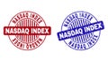 Grunge NASDAQ INDEX Textured Round Stamp Seals