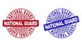 Grunge NATIONAL GUARD Textured Round Watermarks