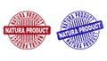 Grunge NATURA PRODUCT Scratched Round Stamps