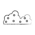 Grunge nature fluffy beauty cloud icon