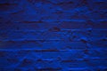 Grunge neon blue brick wall texture background. Magenta colored brick wall texture architecture pattern Royalty Free Stock Photo