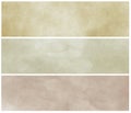 Grunge Neutral parchment banners or headers Royalty Free Stock Photo