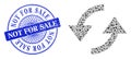 Grunge Not for Sale Stamp and Triangle Refresh Mosaic Royalty Free Stock Photo