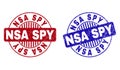 Grunge NSA SPY Textured Round Stamp Seals