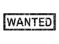 Grunge Office Stamp - WANTED Royalty Free Stock Photo