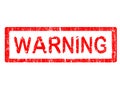 Grunge Office Stamp - WARNING Royalty Free Stock Photo