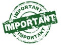Grunge office stamp with the word important Royalty Free Stock Photo