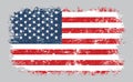 Grunge old American flag vector illustration