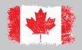 Grunge old Canadian flag vector illustration Royalty Free Stock Photo