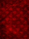 Grunge old crumpled paper background texture with Valentines Day hearts design Royalty Free Stock Photo