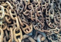 Grunge Old Industrial Metal Chain Background Texture Royalty Free Stock Photo