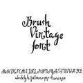 Grunge old pen gothic font. Blackletter script. Vector illustration. Royalty Free Stock Photo