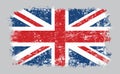 Grunge old UK British flag vector illustration