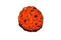 Grunge orange decorative paper ball.