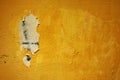 Grunge orange wall with paint peeling off Royalty Free Stock Photo