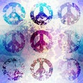 Grunge pacifics symbol. Royalty Free Stock Photo