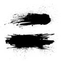 Grunge Paint stripe . Vector brush Stroke . Distressed banner . Black isolated paintbrush Royalty Free Stock Photo