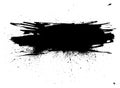 Grunge Paint stripe . Vector brush Stroke . Distressed banner . Black isolated paintbrush Royalty Free Stock Photo