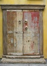 Grunge painted door