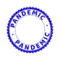 Grunge PANDEMIC Textured Round Rosette Stamp Seal