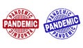 Grunge PANDEMIC Textured Round Stamp Seals