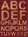 Grunge paper alphabet