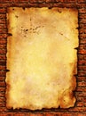 Grunge paper on brick wall texture Royalty Free Stock Photo