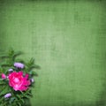 Grunge paper with bunch of flower Royalty Free Stock Photo