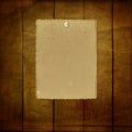 Grunge paper for invitation with thumbtacks Royalty Free Stock Photo