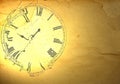 Grunge paper with liquefied clock Royalty Free Stock Photo
