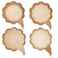 Grunge paper talk icon.