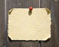 Grunge Paper On Wooden Background Royalty Free Stock Photo