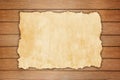 Grunge paper on wooden wall background Royalty Free Stock Photo