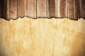 Grunge paper on wooden wall background Royalty Free Stock Photo