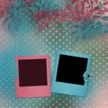 Grunge papers design in scrapbooking style with slides