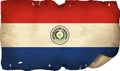 Grunge Paraguay Flag On Old Paper