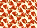 Grunge pattern with painted red pears and leafs. Royalty Free Stock Photo