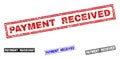 Grunge PAYMENT RECEIVED Scratched Rectangle Watermarks Royalty Free Stock Photo