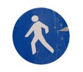 Grunge pedestrian crossing sign