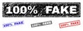 Grunge 100 percent FAKE Textured Rectangle Watermarks Royalty Free Stock Photo